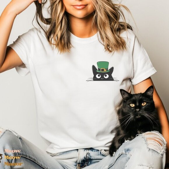 Tops - Cute Irish Cat Shirt, Lucky Cats Tee, Cat Lover Shirt